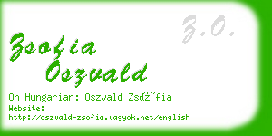 zsofia oszvald business card